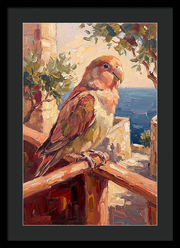 Lovebird Perched By The Sea