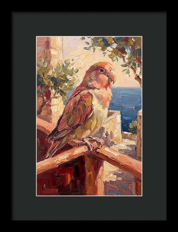 Lovebird Perched By The Sea