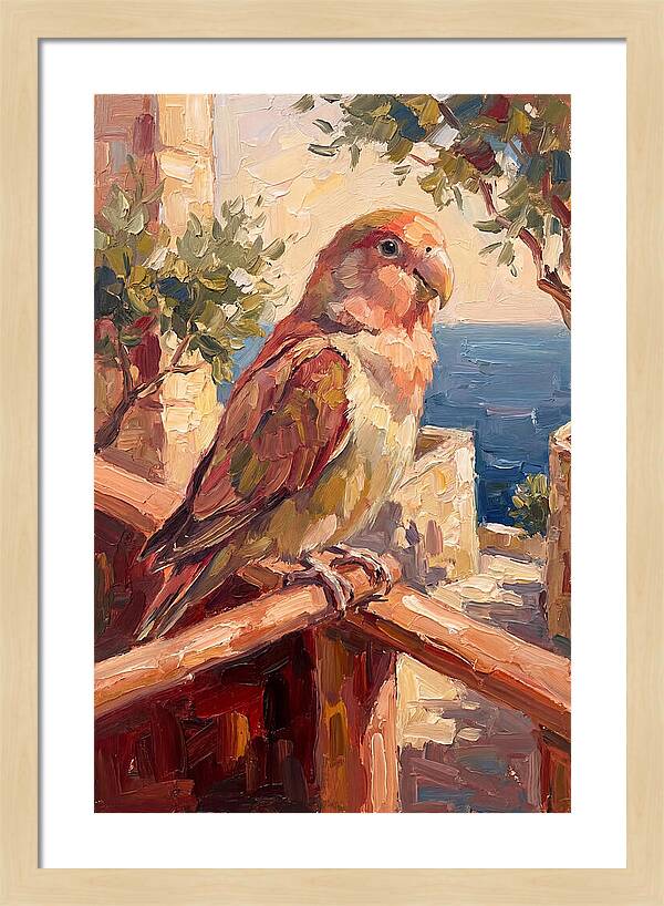 Lovebird Perched By The Sea