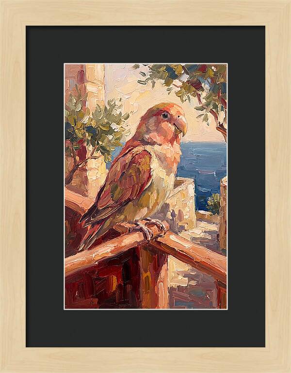 Lovebird Perched By The Sea