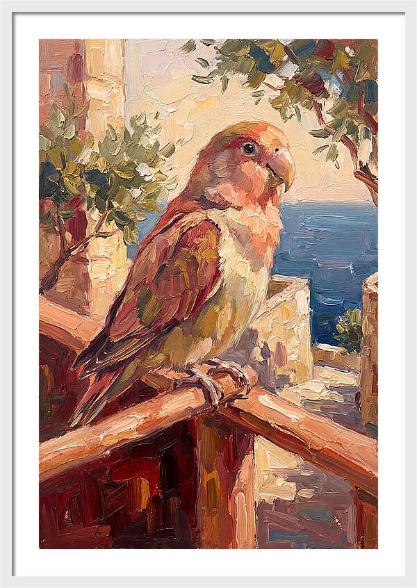 Lovebird Perched By The Sea