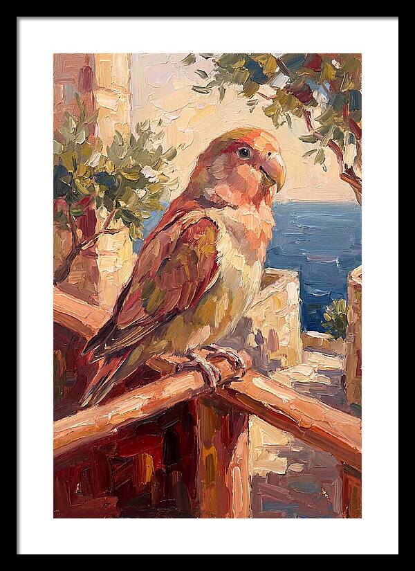 Lovebird Perched By The Sea