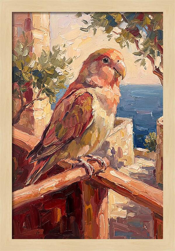 Lovebird Perched By The Sea