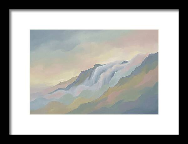 Low Clouds Pouring Over Mountain Ridge