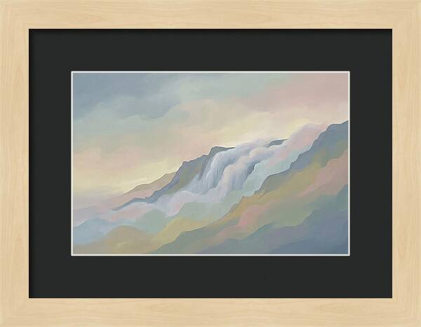Low Clouds Pouring Over Mountain Ridge