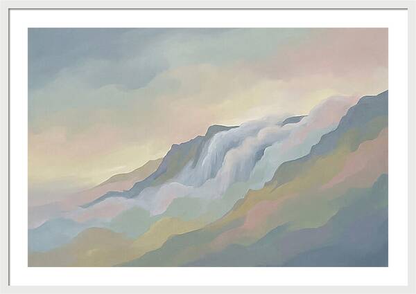 Low Clouds Pouring Over Mountain Ridge