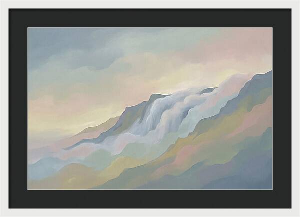 Low Clouds Pouring Over Mountain Ridge