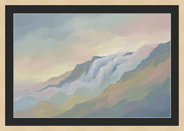 Low Clouds Pouring Over Mountain Ridge