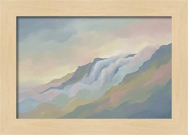 Low Clouds Pouring Over Mountain Ridge