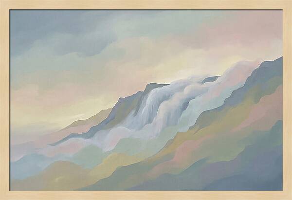 Low Clouds Pouring Over Mountain Ridge