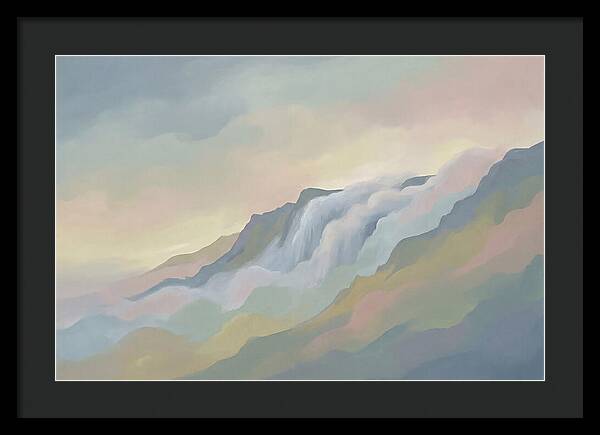 Low Clouds Pouring Over Mountain Ridge