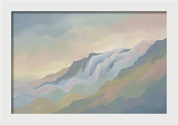 Low Clouds Pouring Over Mountain Ridge
