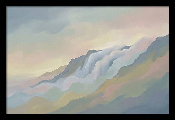 Low Clouds Pouring Over Mountain Ridge