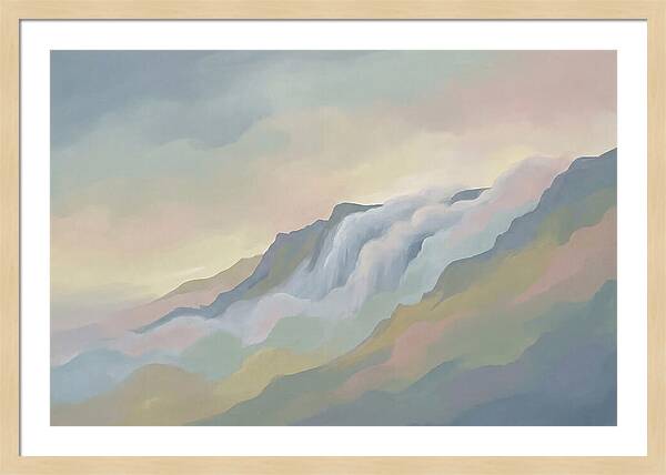Low Clouds Pouring Over Mountain Ridge