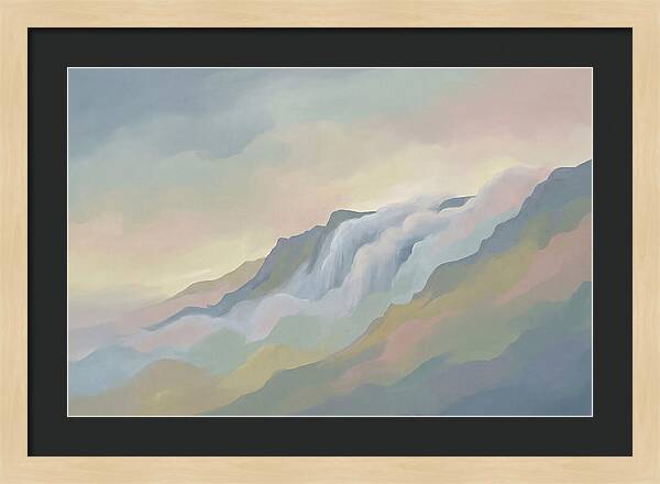 Low Clouds Pouring Over Mountain Ridge