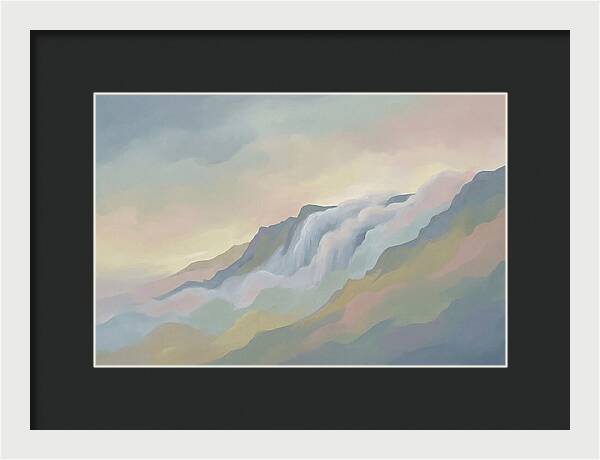 Low Clouds Pouring Over Mountain Ridge