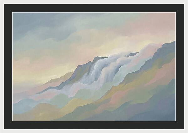 Low Clouds Pouring Over Mountain Ridge