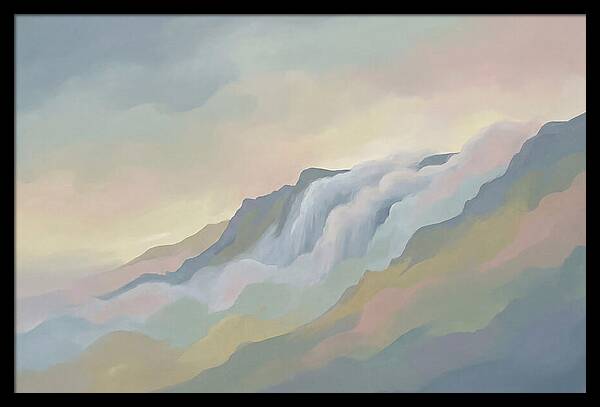 Low Clouds Pouring Over Mountain Ridge