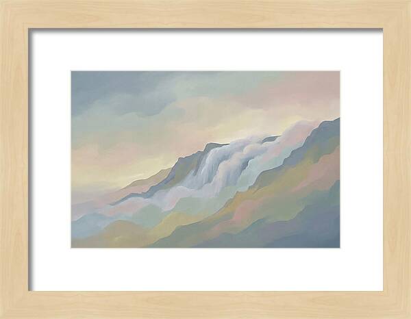 Low Clouds Pouring Over Mountain Ridge