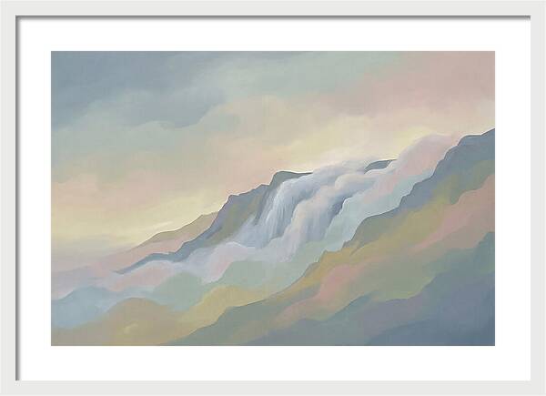 Low Clouds Pouring Over Mountain Ridge