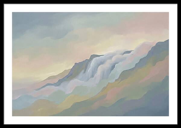Low Clouds Pouring Over Mountain Ridge
