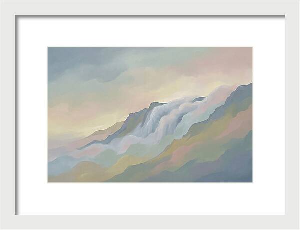 Low Clouds Pouring Over Mountain Ridge