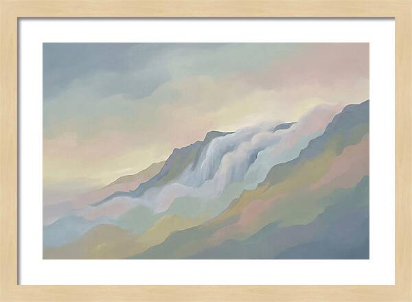 Low Clouds Pouring Over Mountain Ridge