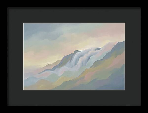 Low Clouds Pouring Over Mountain Ridge
