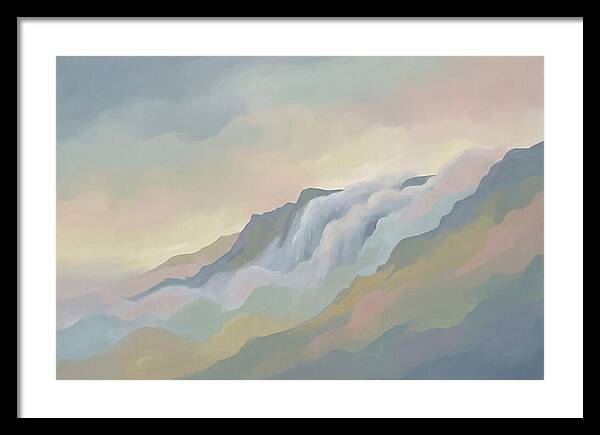 Low Clouds Pouring Over Mountain Ridge