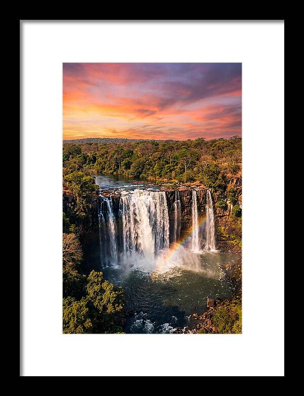 Lumangwe Falls At Golden Hour