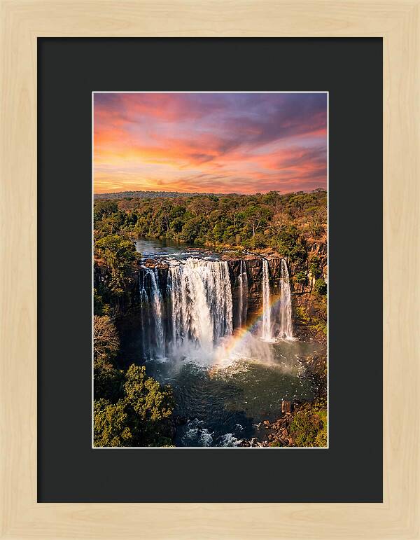 Lumangwe Falls At Golden Hour