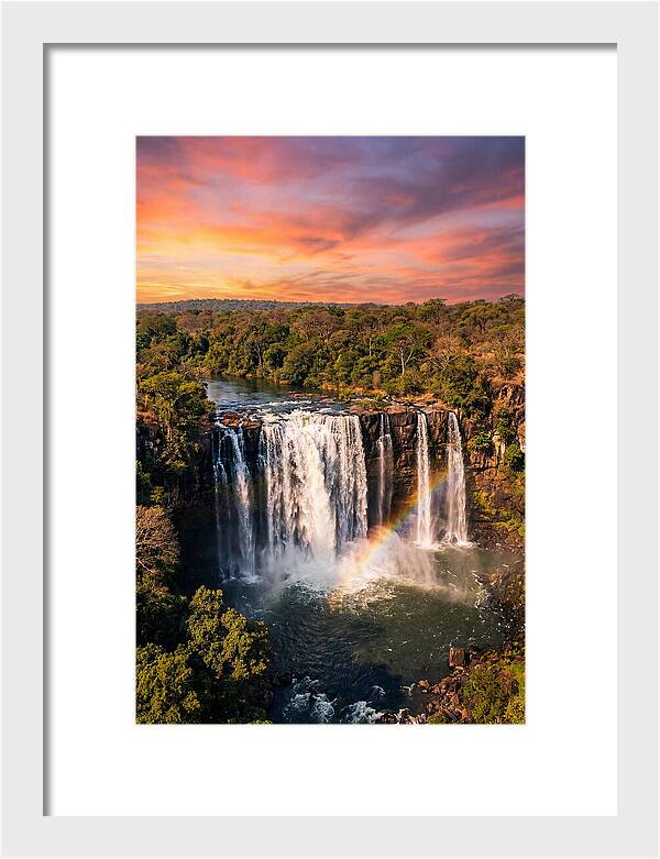 Lumangwe Falls At Golden Hour