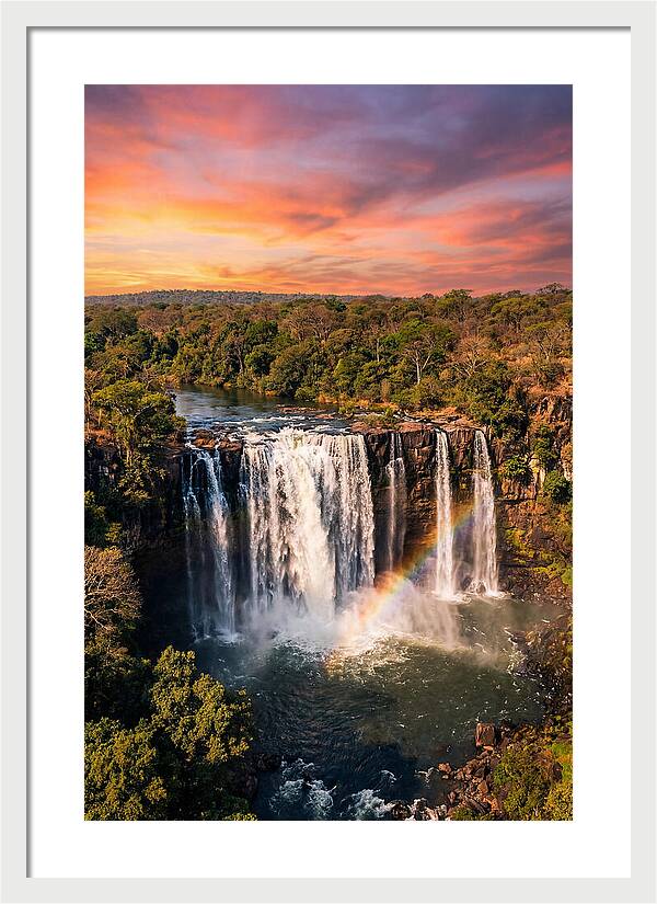 Lumangwe Falls At Golden Hour