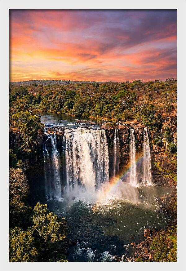 Lumangwe Falls At Golden Hour