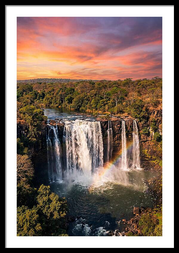 Lumangwe Falls At Golden Hour