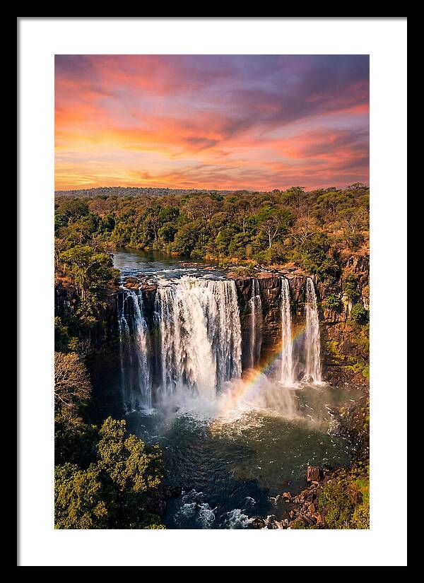 Lumangwe Falls At Golden Hour