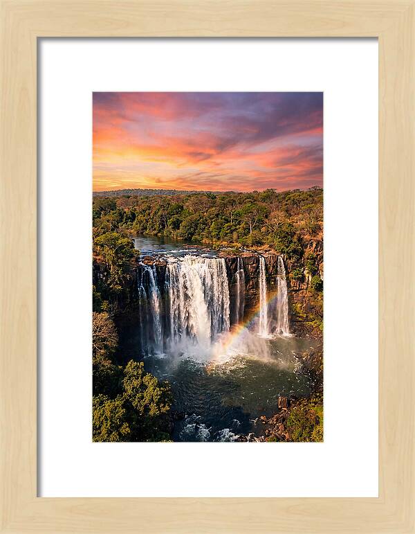 Lumangwe Falls At Golden Hour