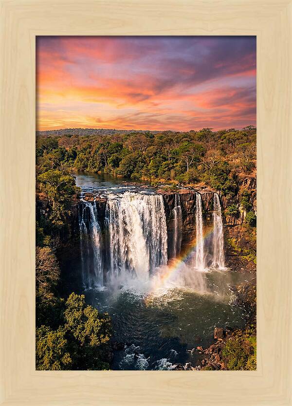 Lumangwe Falls At Golden Hour