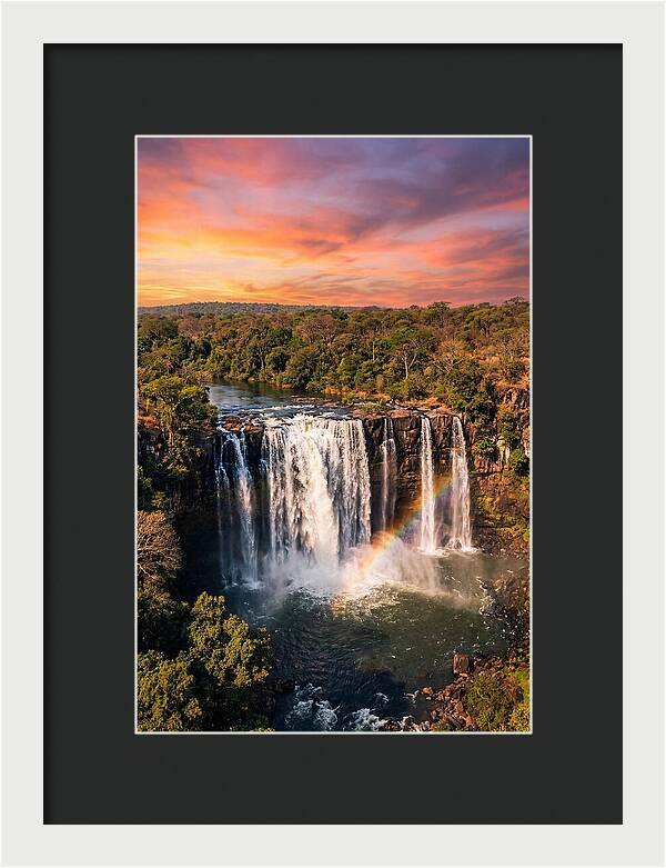 Lumangwe Falls At Golden Hour