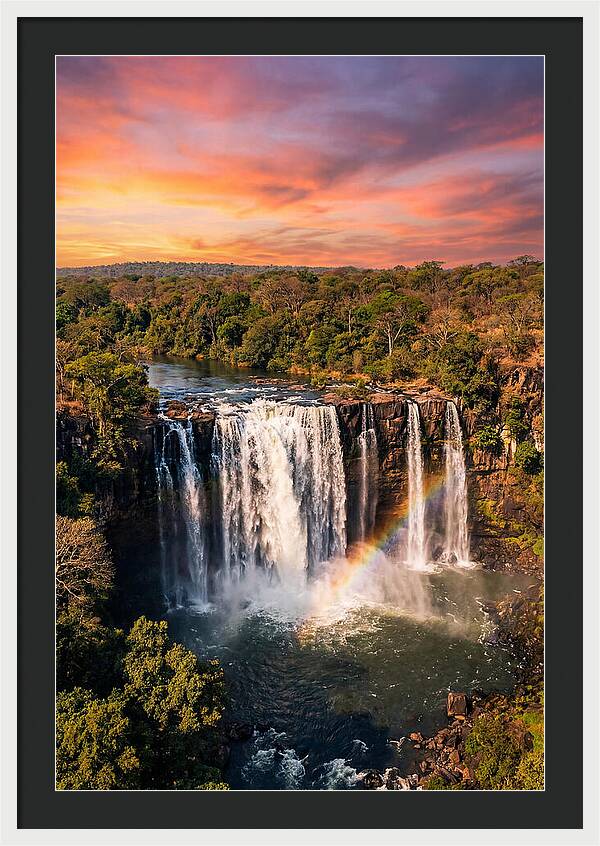 Lumangwe Falls At Golden Hour