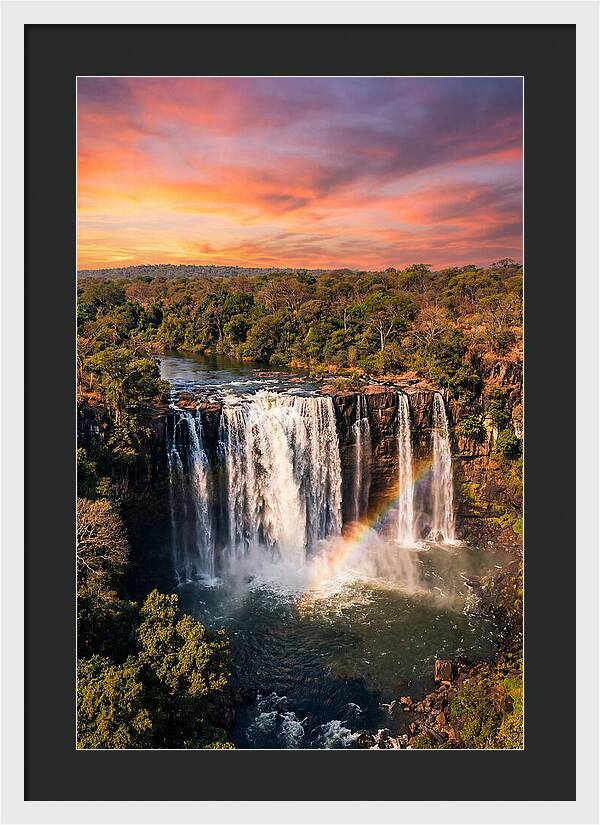 Lumangwe Falls At Golden Hour