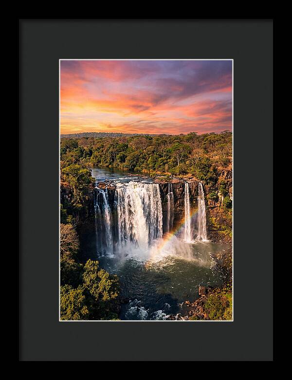 Lumangwe Falls At Golden Hour
