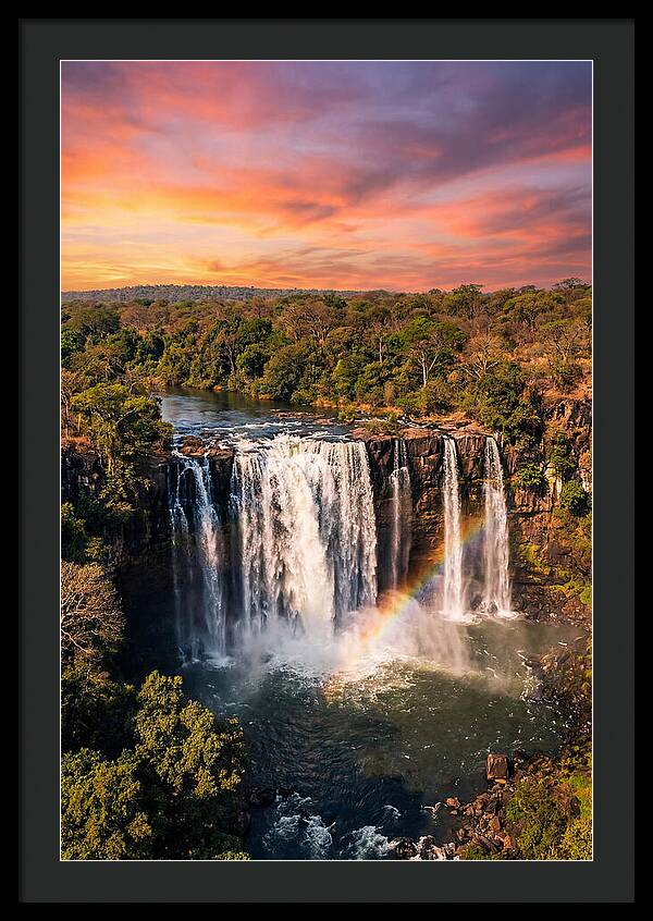 Lumangwe Falls At Golden Hour