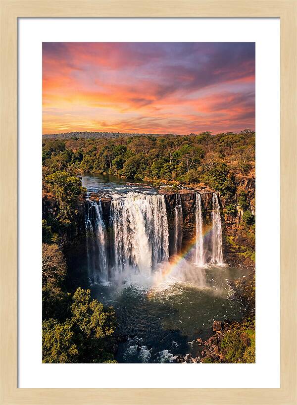 Lumangwe Falls At Golden Hour
