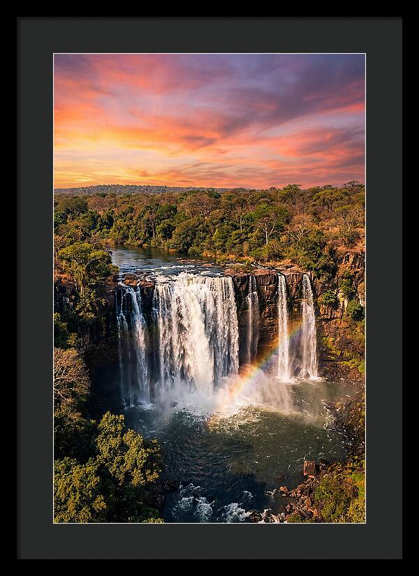Lumangwe Falls At Golden Hour