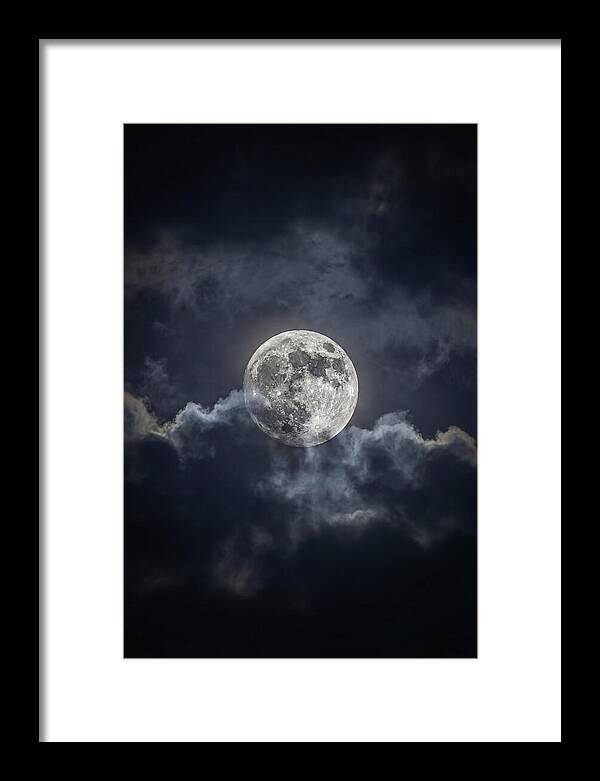 Luminous Moonlight Over Clouds