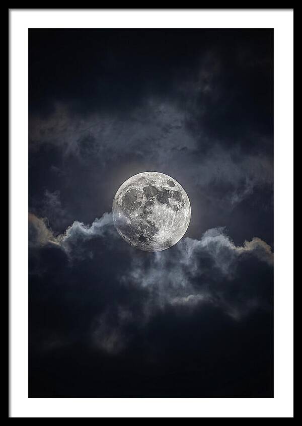 Luminous Moonlight Over Clouds