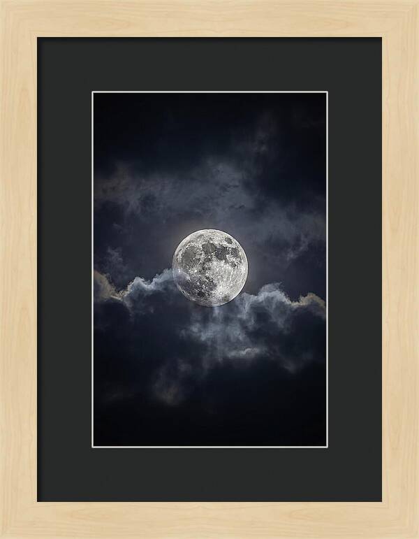 Luminous Moonlight Over Clouds