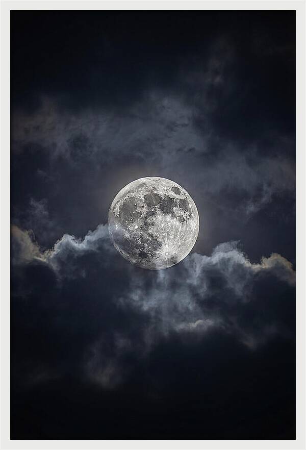 Luminous Moonlight Over Clouds
