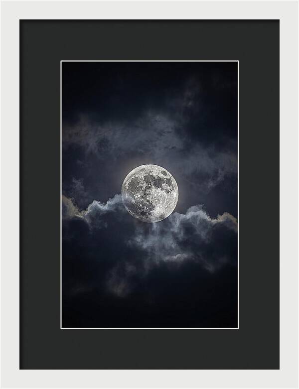 Luminous Moonlight Over Clouds